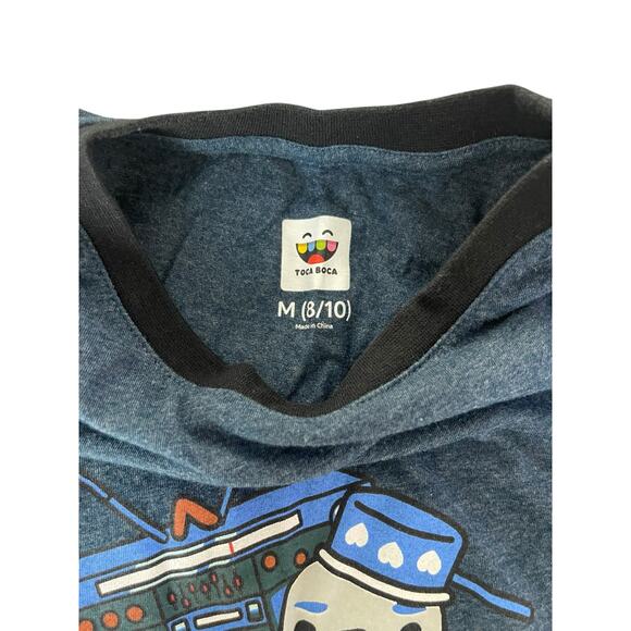 Toca Boca Boys Navy Blue Snowman Long Sleeve T-Shirt Youth Size Medium 8-10 - Picture 5 of 6